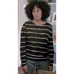 Joie 'Dorianna' Stripe Cashmere Top As Seen On Black-ish Size Medium Black White